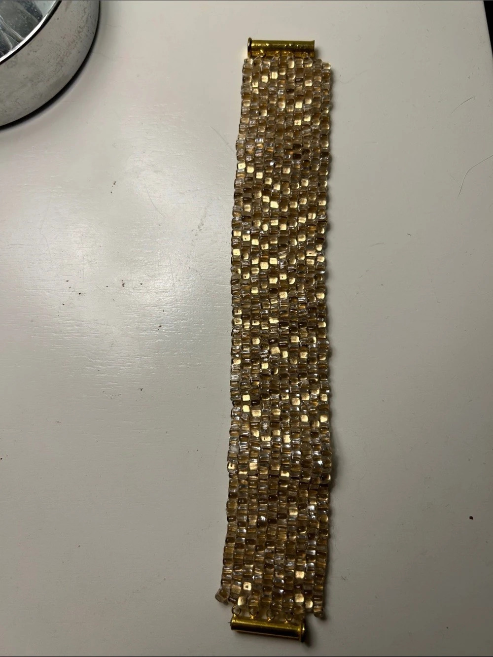 Gold Tone Woven Bracelet